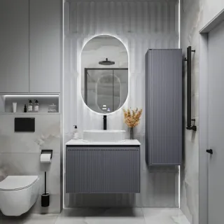 Шкаф-пенал Grossman Кристалл 303543 графит 40 см