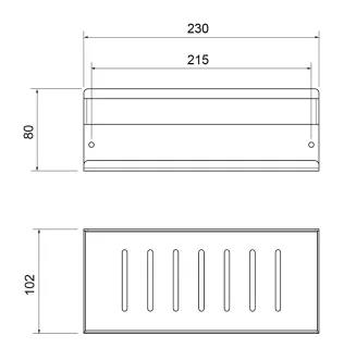 Полка Timo Luiro 18579/18 чёрное золото