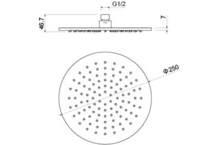 Верхний душ Aquatek AQ2077MB черный