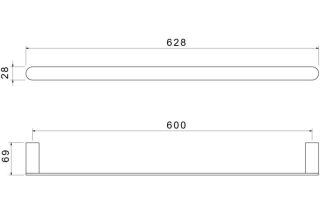 Полотенцедержатель Aquatek Лира AQ4414MB черный