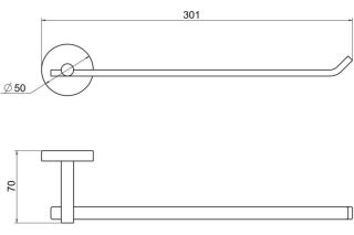 Полотенцедержатель  Aquatek Бетта AQ4619CR хром
