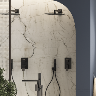 Встраиваемый смеситель универсальный Bossini Aki Z00741.073 чёрный матовый