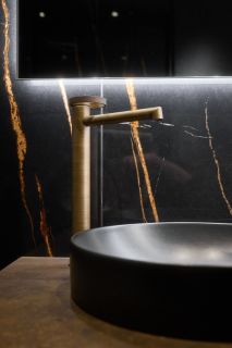 Смеситель для раковины Gessi Anello 63306.726 брашированная бронза