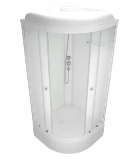 Душевая кабина Triton Лайт Щ0000061826 100x100 см профиль белый стекло с узором