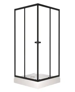 Душевой уголок Triton Вента Щ0000057853 80x80 см профиль чёрный стекло прозрачное