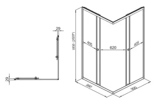 Душевой уголок Triton Вента Щ0000052961 100x100 см профиль хром стекло прозрачное