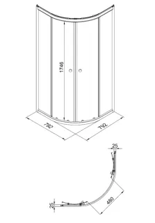 Душевой уголок Triton Вельвет Щ0000064626 80x80 см профиль хром стекло матовое