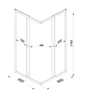 Душевой уголок Triton Вельвет Щ0000071052 80x80 см профиль белый стекло матовое