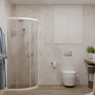 Душевой уголок Triton Ультра Щ0000064127 80x80 см профиль белый стекло прозрачное