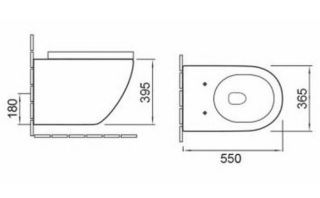 Унитаз подвесной SantiLine SL-5002MM безободковый мрамор матовый
