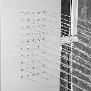 Душевая панель Frap F24005-8 с гидромассажем белый хром