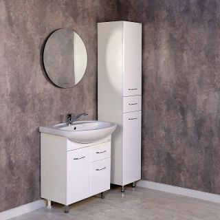 Пенал напольный Onika Модерн 403211 с бельевой корзиной 32 см белый