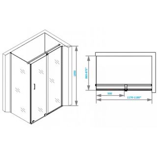 Душевой уголок Cerutti SPA PREMIATA В120-8 черный