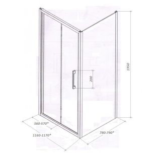 Душевой уголок Cerutti SPA GLORIA120B черный