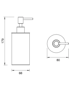 Дозатор для жидкого мыла WHITECROSS Ergo ER2246BL настольный черный