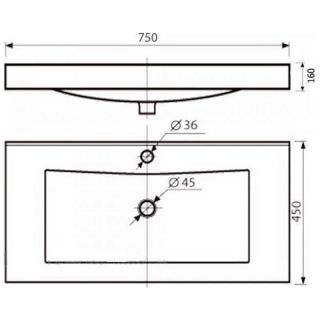 Раковина Misty Fresko Р-Мис14075-4019Д белая 75 см