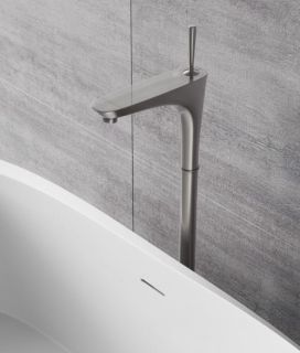 Напольный смеситель для ванны NT Bagno Rinzo N NT47031A никель матовый