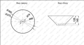 Накладная раковина Melana T4006-B6+B3-806 40см жёлтый/красный