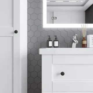 Тумба под раковину Бриклаер Хелена рамочная 4627125416415 80 см белый