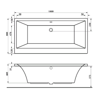 Акриловая ванна Berges Tari 053029 180x80см чёрный матовый