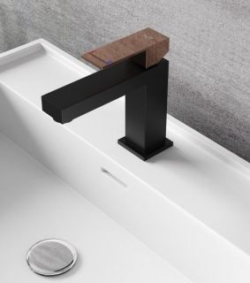 Смеситель для раковины NT Bagno Adigo BG NT9001BG чёрный/розовое золото