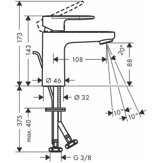 Смеситель Hansgrohe Vernis Blend 71551000 для раковины