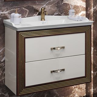 Тумба под раковину Opadiris Карат 00-00003520 Слоновая кость с золотой патиной