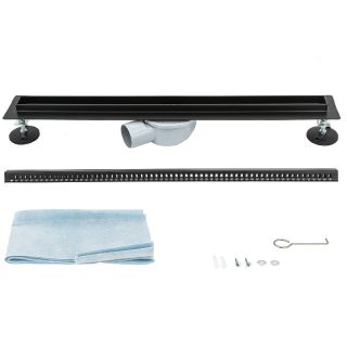 Душевой трап ALMAes Bajo BG80BL 80см чёрный матовый