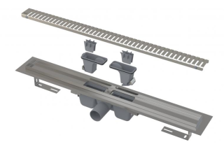 Душевой лоток AlcaPlast с перфорированной решеткой 55см хром APZ1SMART-LINE-550