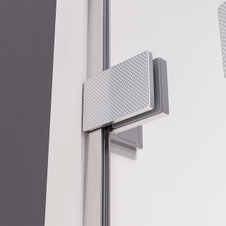 Душевая дверь распашная Veconi Premium Alassio CH, 1500х2000, хром, стекло прозрачное осветленное