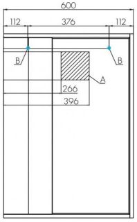 Зеркальный шкаф Акватон Бостон 60см белый/дуб эврика 1A240202BN010