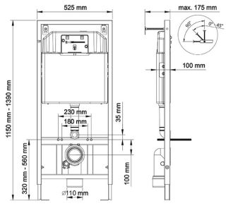 Инсталляция для унитаза Berges Novum R3 с кнопкой хром глянец 040223