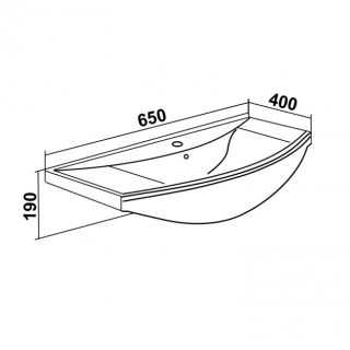 УМЫВАЛЬНИК RUNO мебельный Kirovit Стиль 65 (УТ000002285)