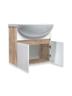 Тумба Runo Лада 50 подвесная крафтовый дуб под умывальник Уют 50 (00-00001370)