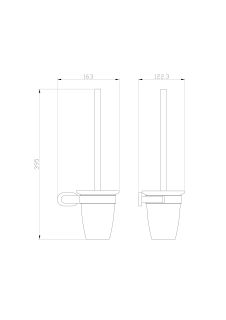 Туалетный ёршик в комплекте Wonzon & Woghand First WW-8429-LG золото глянцевое