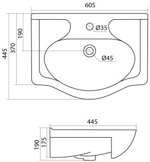 Мебельная раковина Santek Селигер 1WH110268 60см белый