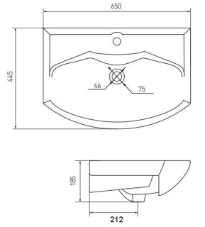 Раковина Акватон Смайл 65см 1WH207782