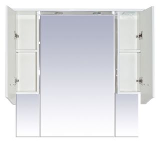 Зеркальный шкаф с подсветкой Misty Дрея 105см белый