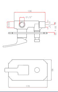 Встраиваемый однорычажный смеситель для душа с переключателем, бронза Cezares LEGEND-VDIM-02