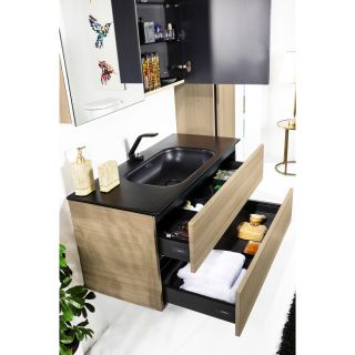 Зеркальный шкаф Armadi Art Vallessi 100см дуб светлый 546-L