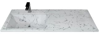 Раковина над стиральной машиной Stella Polar Мадлен 120см левая белый мрамор SP-00001071