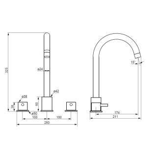 Смеситель для раковины Damixa Scandinavian Pure 360200000