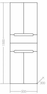 Пенал СанТа Лондон 524009 50см белый