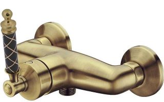 Смеситель для душа Boheme Vogue  Murano, черное_Комплект бронза