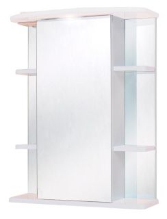 Шкаф-зеркало с подсветкой Onika Глория 205505 правый 55см белый