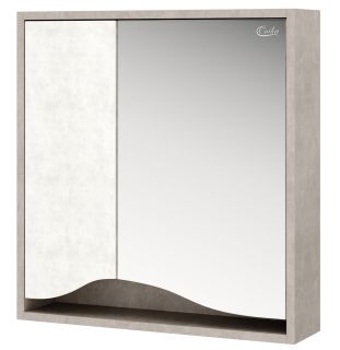 Шкаф-зеркало Onika Брендон 206084 60см бетон крем/камень светлый