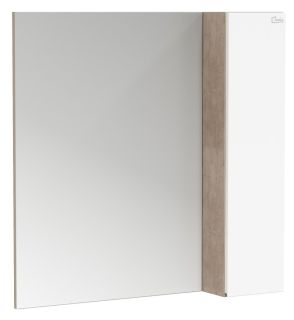 Шкаф-зеркало Onika Алеста 208095 правый 80см белый/камень светлый