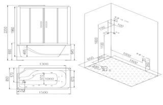 SSWW BU611 Душевая кабина 1500*850*2180
