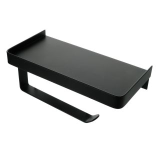 Бумагодержатель с полкой для телефона черный Fixsen Hotel (FX-31011B)