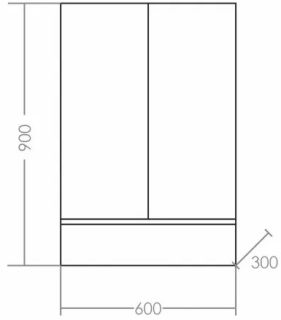 Шкаф СанТа Марс 700245 60см белый